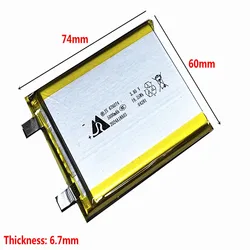 Liter energy battery 3.85V 5000mah 676074 Lithium Polymer LiPo Rechargeable Battery For LED Bluetooth keyboard special battery