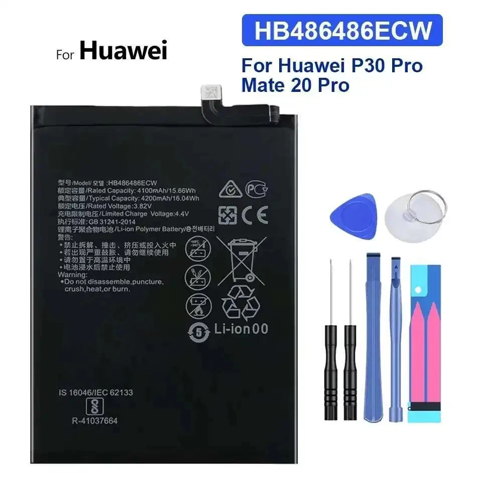 HB486486ECW Battery For Huawei P30 Pro/Mate 20 Pro Mate 20 RS Mate 20 X 5G EVR-N29 LYA-L09 LYA-L0C LYA-L29