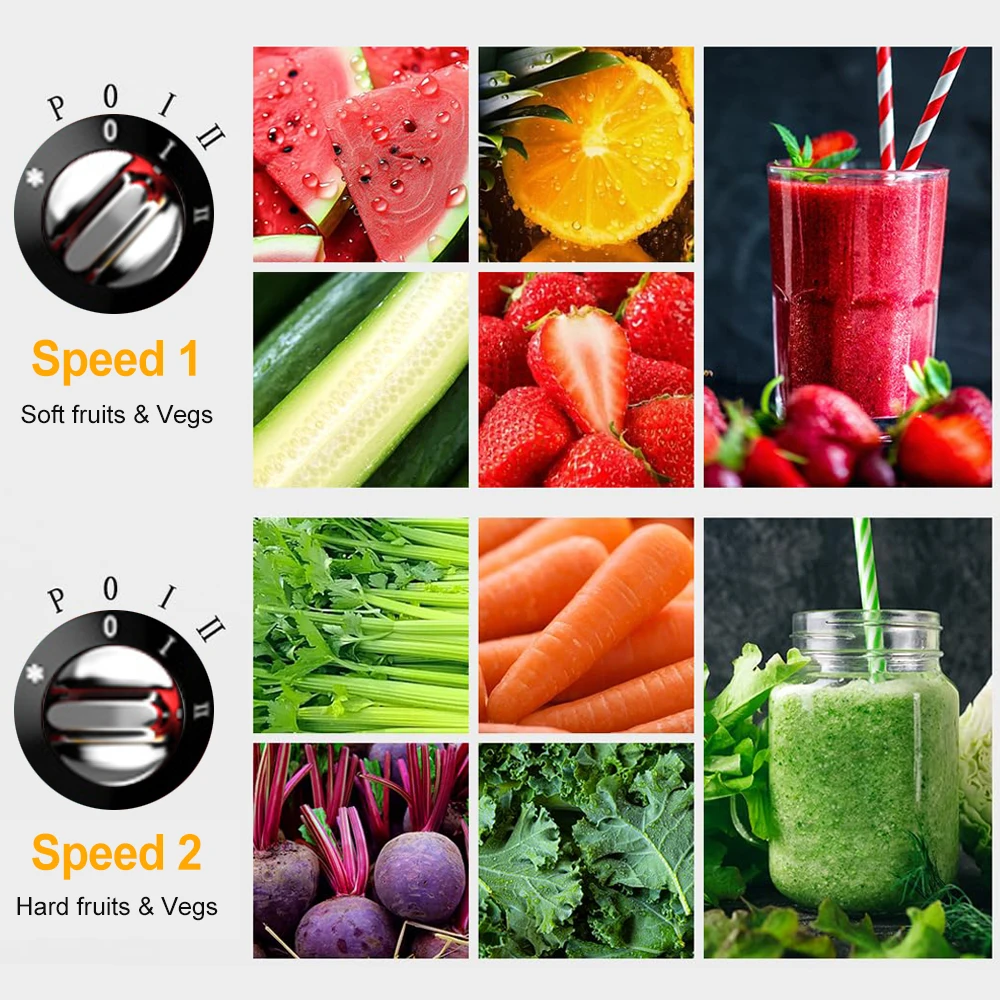 Juicer Centrifugal 400W Electric Orange Juicer Machine Household Large Caliber Residue Separation Vegetable Juicer 220V/110V