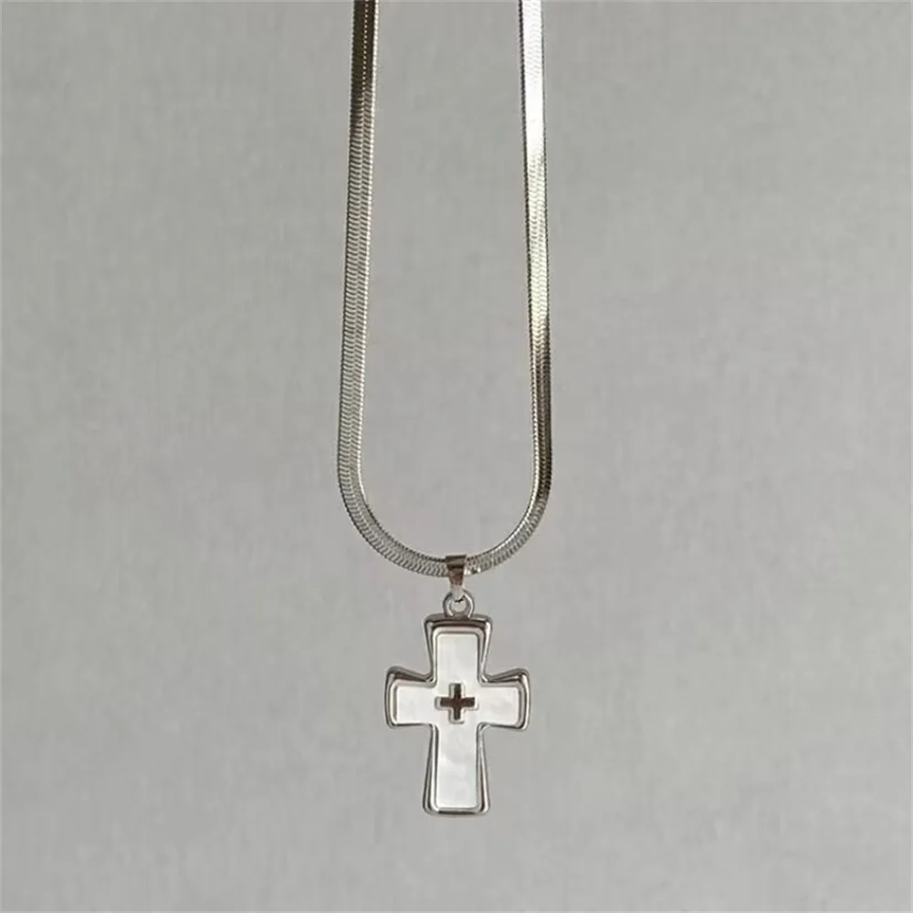 Y2K Cross Necklace With Ins Style Dark Gothic Punk Style Niche Design Unique And Spicy Style