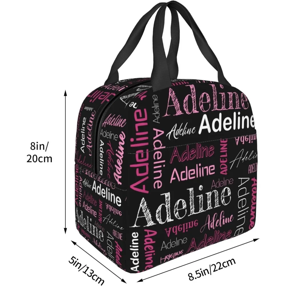 Custom Name Lunch Bag Personalized Insulated Lunch Box Customized Cooler Lunch Tote Bag for Boys Girls Picnic Office Camping