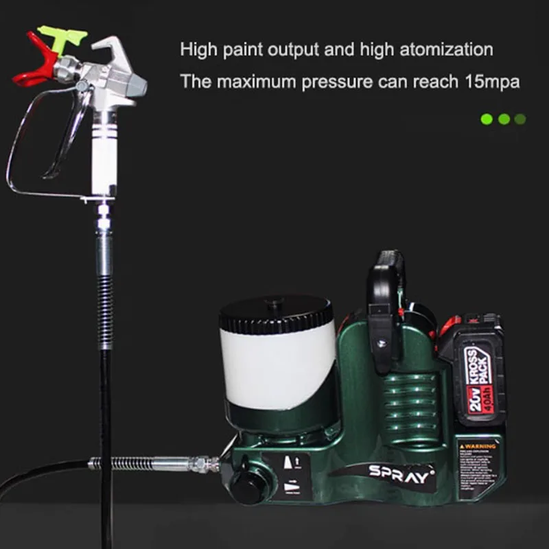 Small High Pressure Airless Sprayer Electric Paint Sprayer Lithium Battery Rechargeable Backpack Style