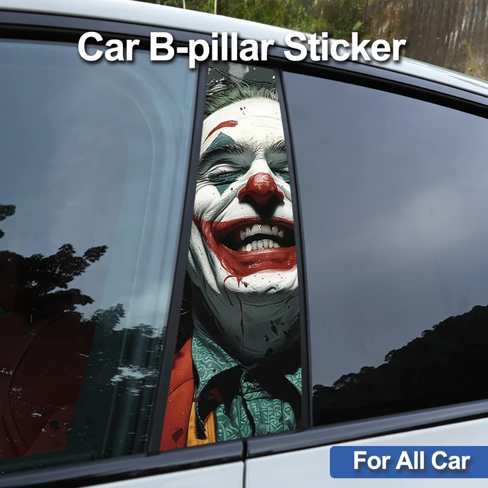 1pc/2pcs Graffiti Funny Joker So Serious Car Stickers Waterproof Auto Vinyl Decals Anime Decoration for Automobile B-pillar