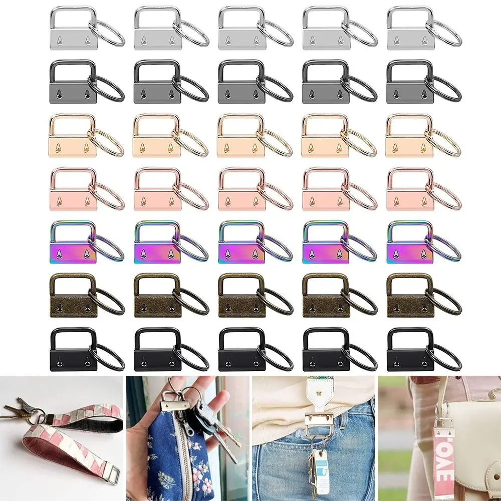 New 25mm Tail Clip Metal Multiple Colors Key Fob Hardware With Rings Hand Craft Key Chain Making