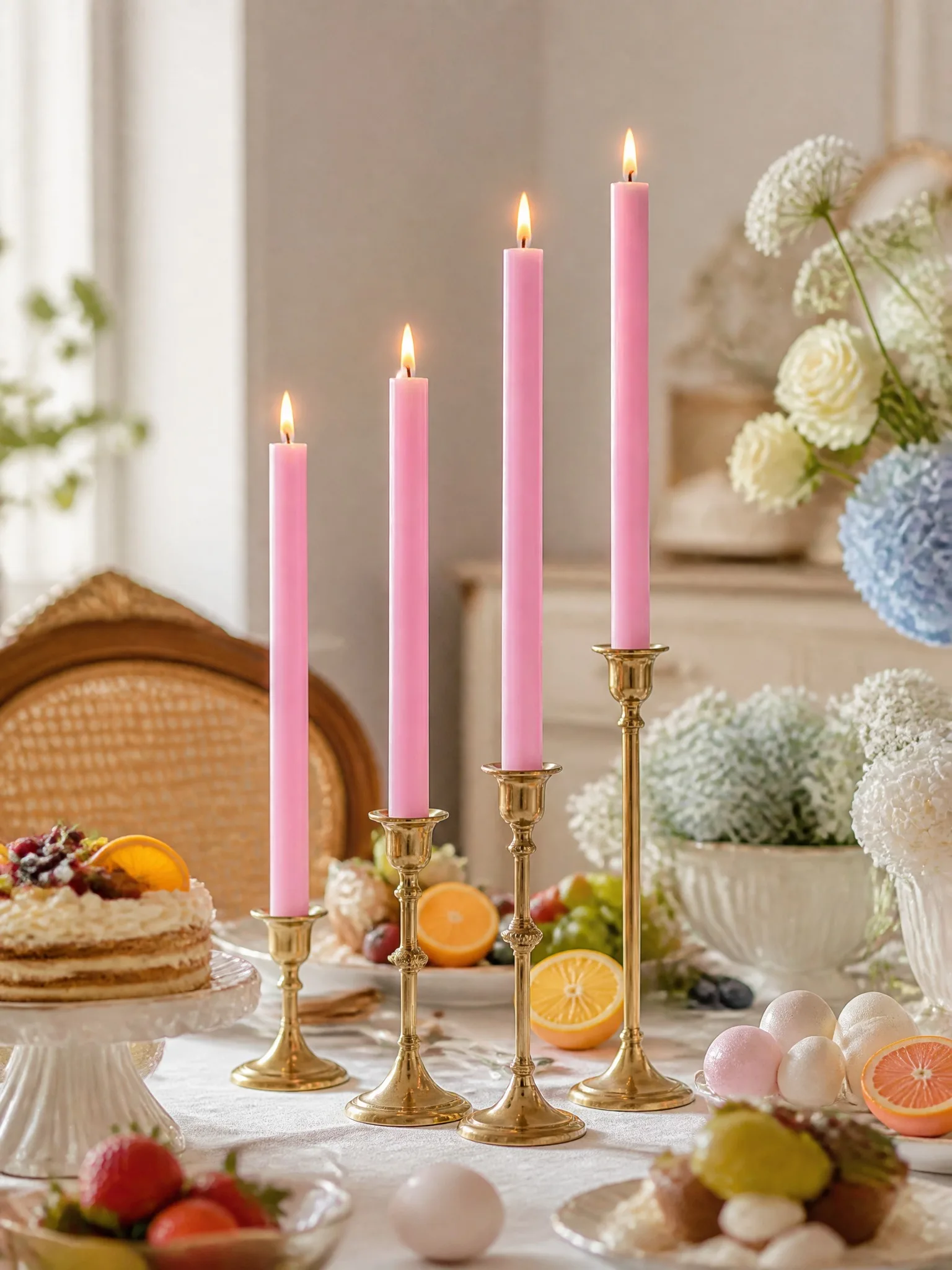 10/4pcs Pink Aromatherapy Rod Wax Set, Black Smoke Free Aromatherapy Candles, Wedding, Dining Table Home Decoration, Soy Wax image 4