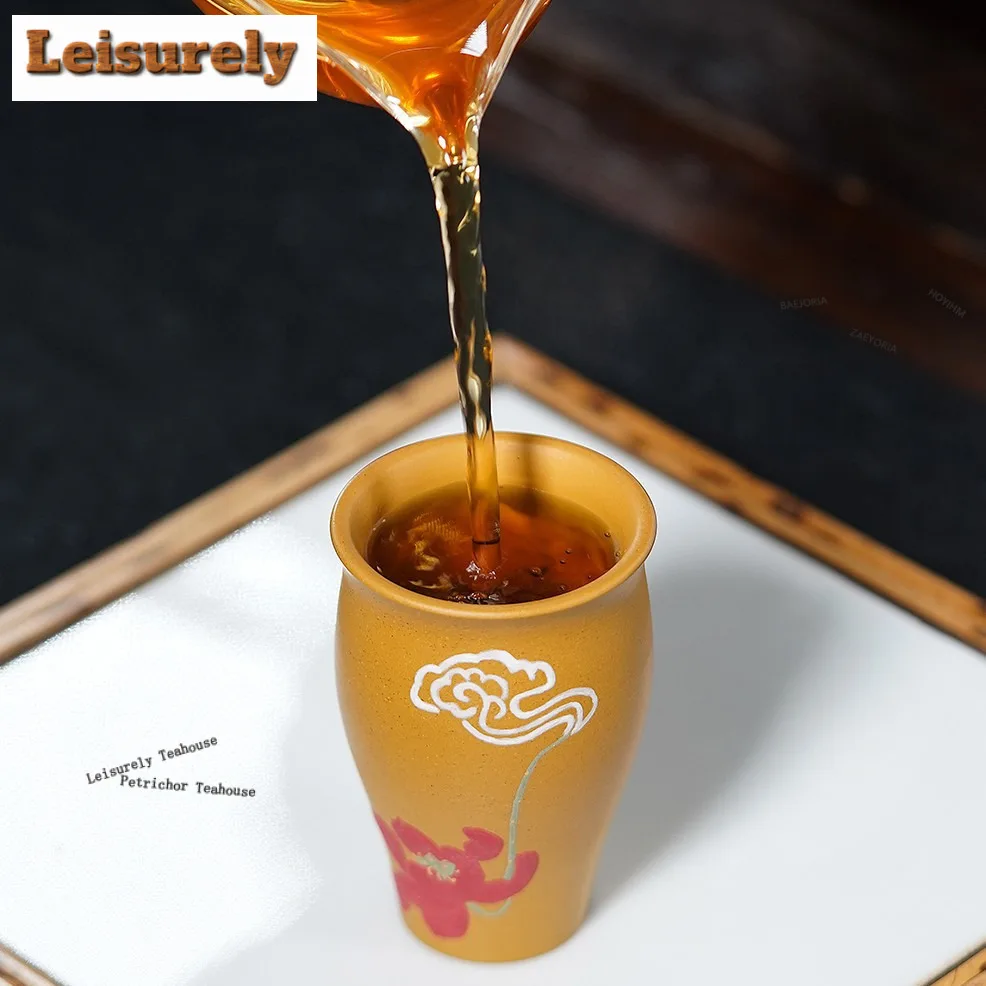 100ml Yixing Purple Sand Lotus Fragrance Teacup Japanese Tea Bowl Set Of Cups Tea-tasting Smelling Cup Chazhan Master Cups Cha