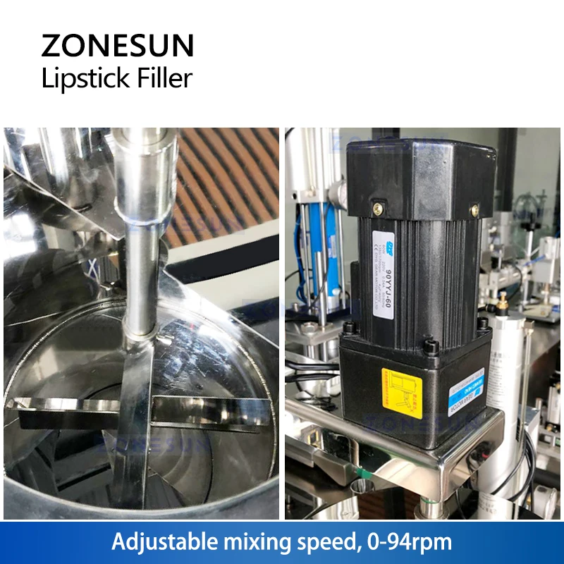 ZONESUN Manual Lipstick Heating Mixing Filling Machine Cosmetics Cream Lip Barm Filler Equipment  ZS-GTK20