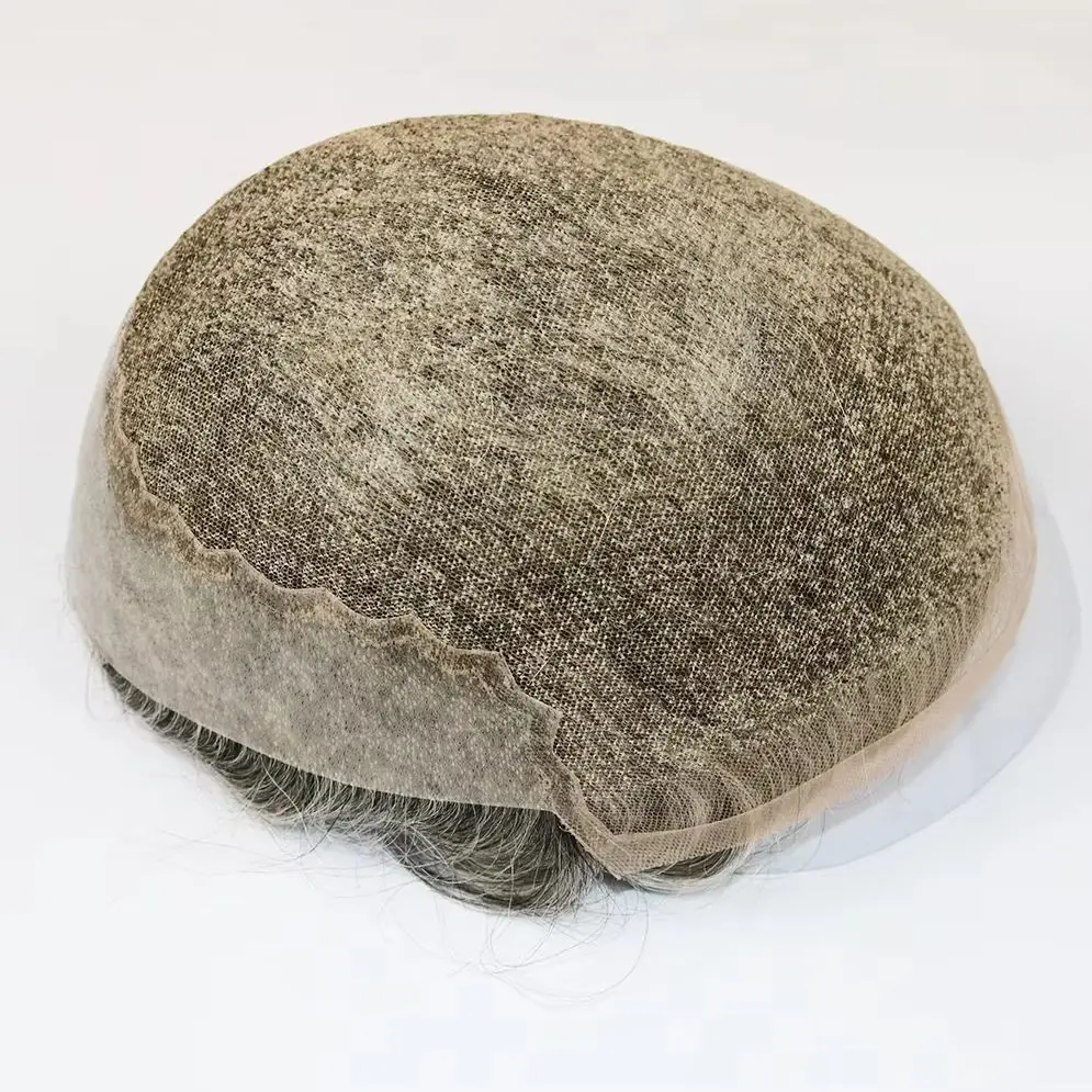 20 مللي متر الأفرو مجعد Q6 ذكر شعر مستعار تنفس الدانتيل السويسري و الترا بولي PU الجلد شعر مستعار 130% عالية الكثافة 100% شعر بشري حقيقي اصطناعي #5