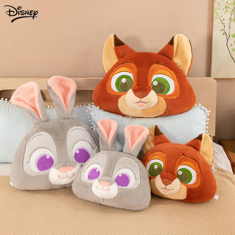 Disney's 2024 New Crazy Animal Zoo Nick Plush Toy Judy Doll Pillow Cushion Decoration Ornament Ornament for Girls Christmas Gift