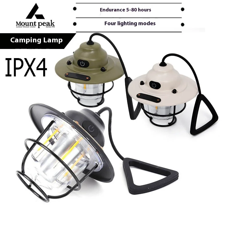 mount peak outdoor retro small chandelier, camping site lamp, atmosphere lamp, USB charging tent lamp, LED camping chandelier