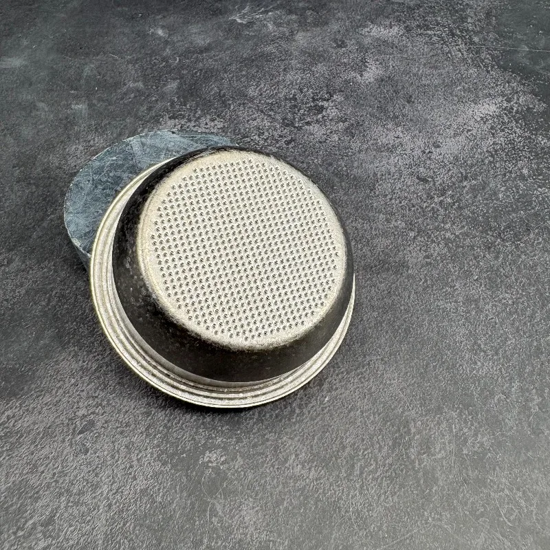 For Coffee Machine 58mm Pure Titanium Small Ice Flower Stamping Powder Bowl with Slot 18g