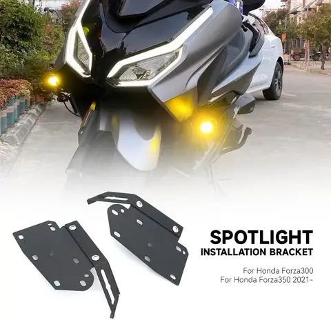 혼다 FORZA350 forza300 NSS350 2021 2022 2023 브래킷 스포츠 라이트 안개 램프 홀더 램프 용 오토바이 스포트라이트 브래킷 페달