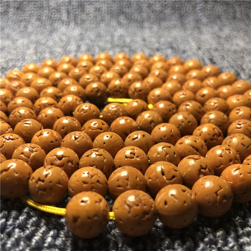 Wholesale Toothless Little King Kong Pipal Tree Seeds Grinding Perfect Circle Five Faces108Bodhi Seed Bracelet10mmOne piece drop