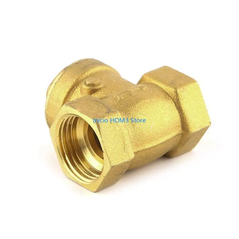 A5YD Golden horizontal check for valve Brass non return for valve 1/2