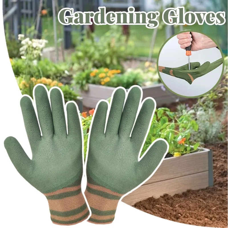 

Wear-resistant Gardening Gloves Breathable Design Easy-care Non-slip Protective Gear For Vegetable Flower Plant Gardening Glove