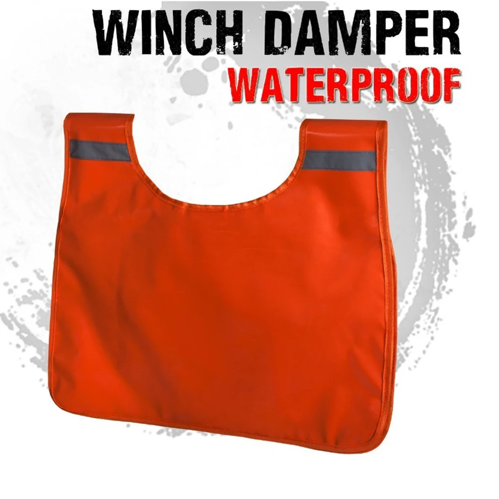 Approx. 800g Winch Rope Dampener Waterproof Winch Rope Cover Equipment Waterproof for Performance Built-in Tool Pockets