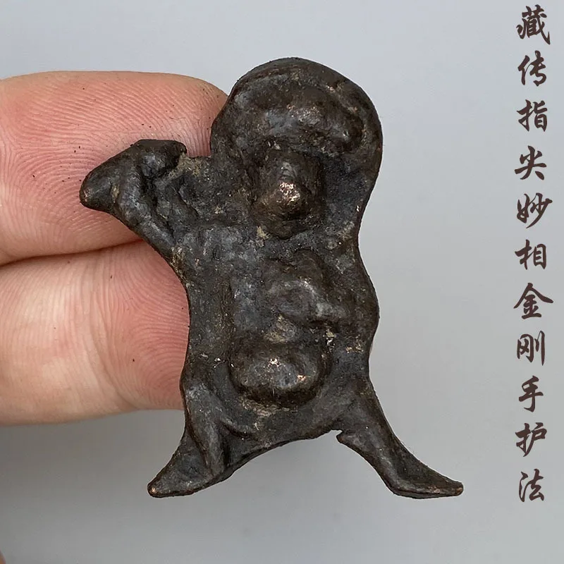 

На кончиках пальцев Miao Xiang Tibetan Secret Pure Grade Millennium Old Iron Bodhi King Kong Защитная подвеска Мини Портативный Будда