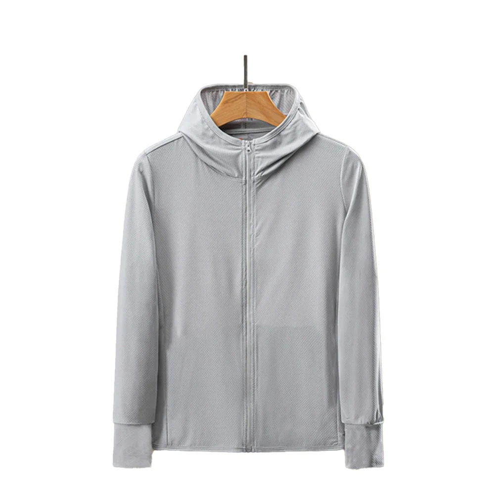 

Ice Silk Skin Clothes Lightweight Breathable Coat Breathable Material Hooded Neckline Breathable Outdoor Sun Protection Coat