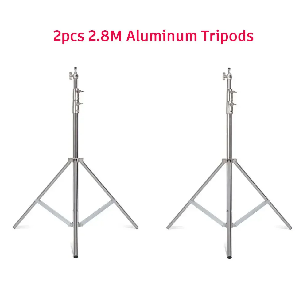 

SH 2.9m Light Stand With Stainless Steel Kit Cross Arm With Weight Bag Photo Studio Accessories Extension Telescopic Rod 2.49M