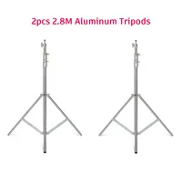 SH 2.9m Light Stand With Stainless Steel Kit Cross Arm  With Weight Bag Photo Studio Accessories Extension Telescopic Rod 2.49M
