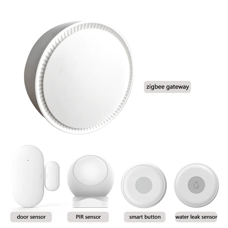 نظام إنذار المنزل الذكي بوابة زيجبي مع مستشعر الباب PIR كاشف حركة زر التحكم عن بعد كاشف تسرب المياه لأمن المنزل #1