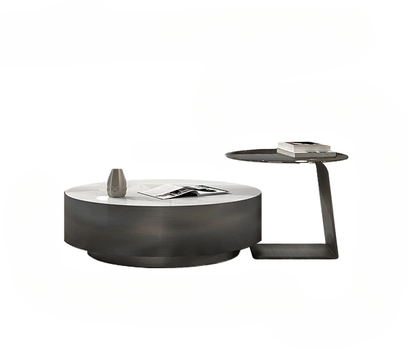 

Coffee Table round Irregular Small Apartment Light Luxury and Simplicity Tea Table Modern Minimalist Stone Plate Living Room