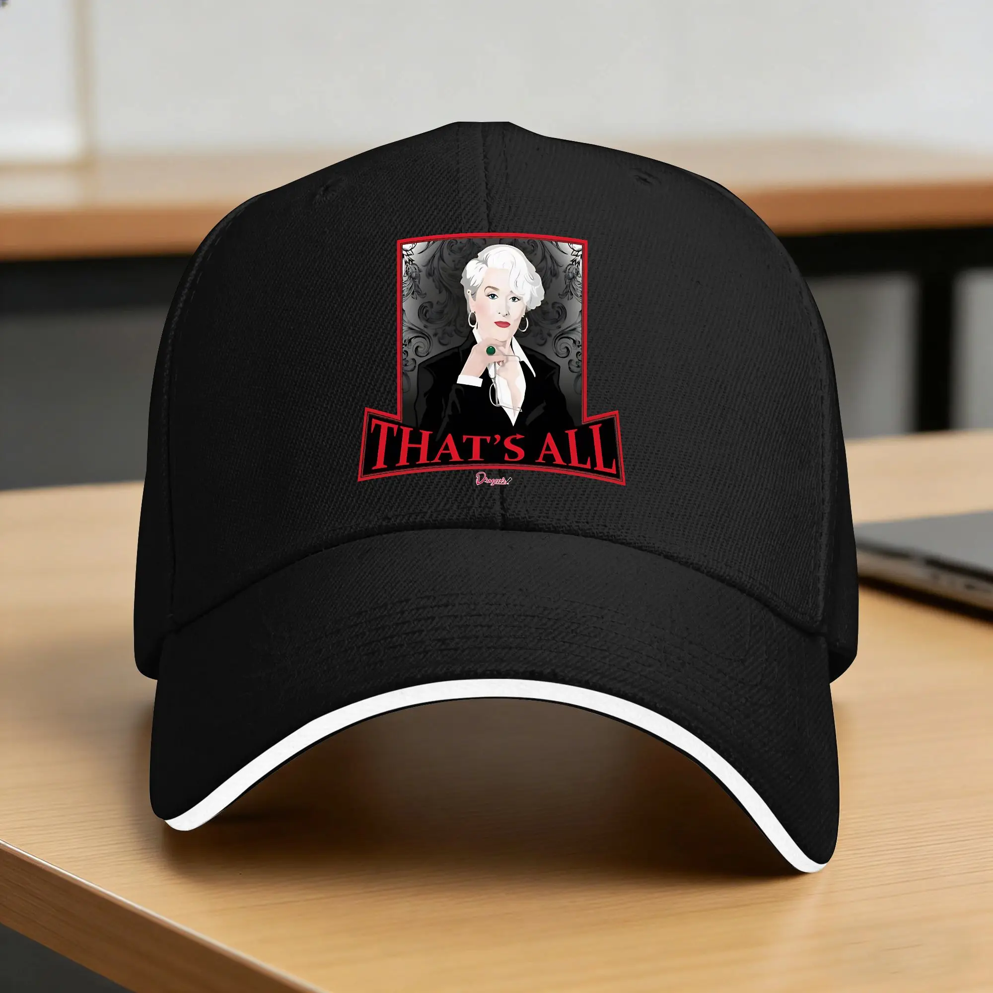 Miranda Priestly from The Devil Wears Fashion Baseball Cap Kpop Rock Sun Visor Trucker Hat Men Fitted Retro Print Snapback Cap