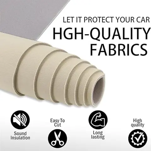 1 Pcs Car Headliner Fabric. For Automotive Interior Repair. Headliner Lining Length: 61cm, Width: 145cm, 24 * 57 inches. Suede material with 3M sponge. Brown