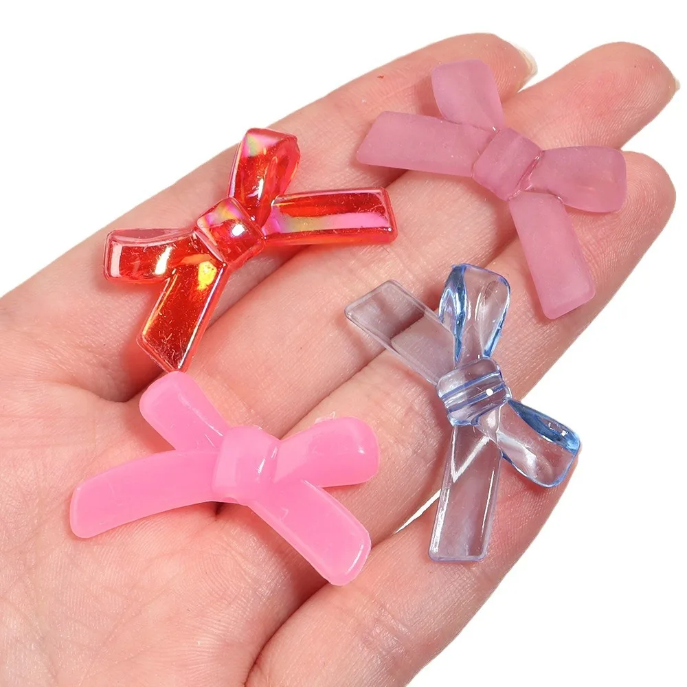 20pcs/lot Acrylic Clear Mix Butterfly Bow Beads Candy Loose Beads DIY Jewelry Making Phone Key Bag Chain Car Pendant Accessories