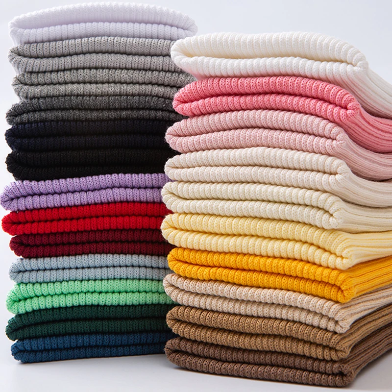 7*40cm Tubular Knitted Rib Cuff Fabric High Stretch Cuff Hem Collars Diy Jackets T-shirt Material Sewing Sweatshirt Accessories