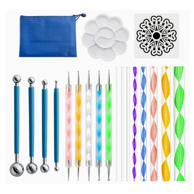 Mandala Painting Tools in Bag Mandala Dotting Tools for Painting Mandala Rocks, Nail Dotting and Art Drawing Supplies Set 20pcs
