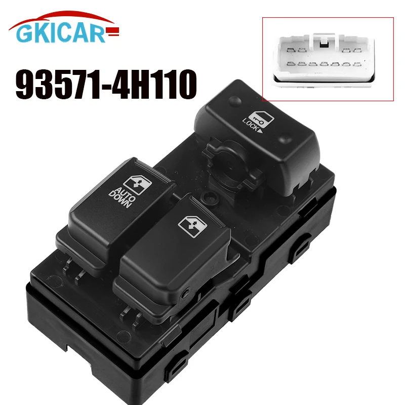 11 Pins Front Left Window Master Switch 93571-4H110 935714H110 93571-4H300 For 2007- 2016 Hyundai H1 Starex i800 Grand iMax