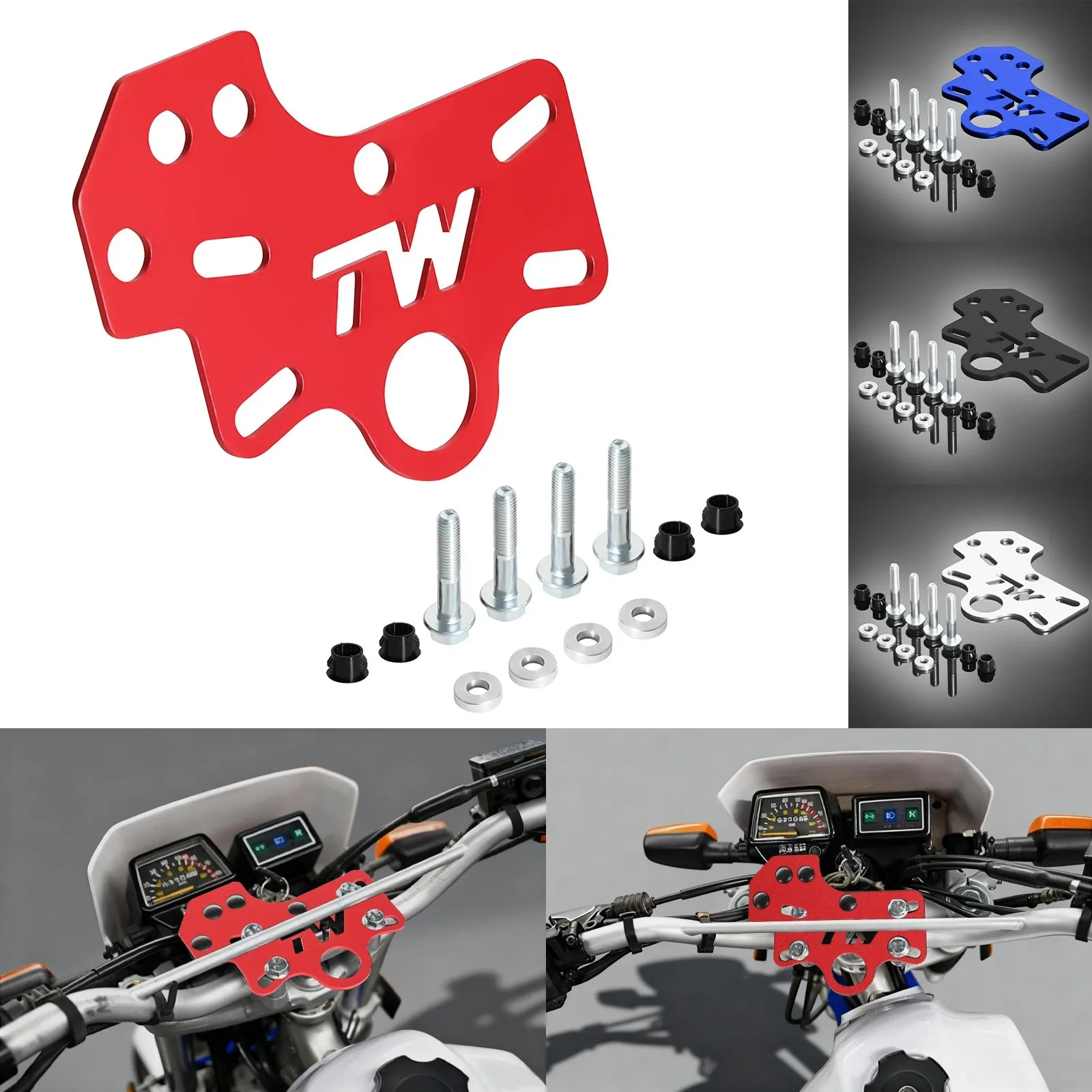 

For 1987-2026 YAMAHA TW200 ALUMINUM FRONT DASH PANEL BARE GUARD COVER PROTECTOR