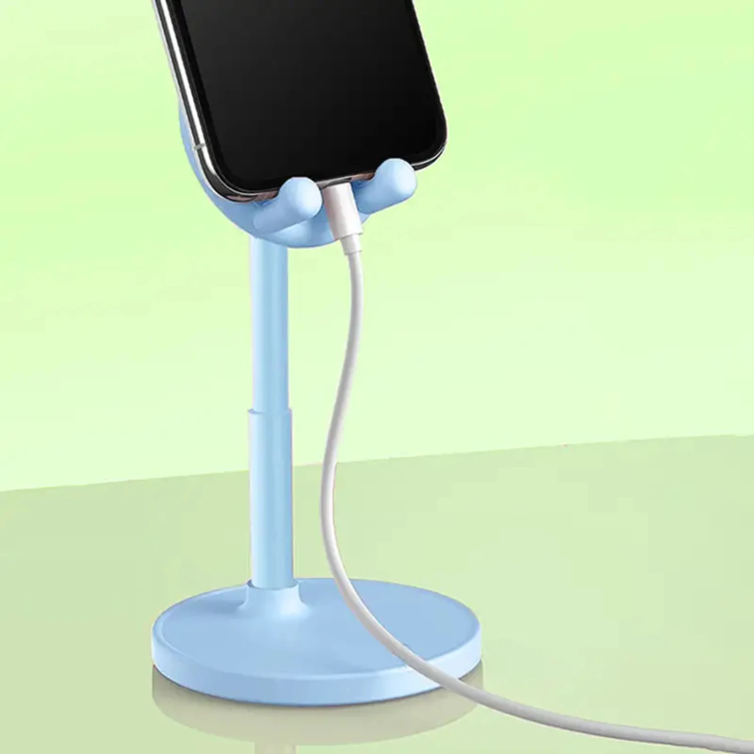 Blue Cute Rabbit Adjustable Waterproof Desktop Phone Tablet Holder