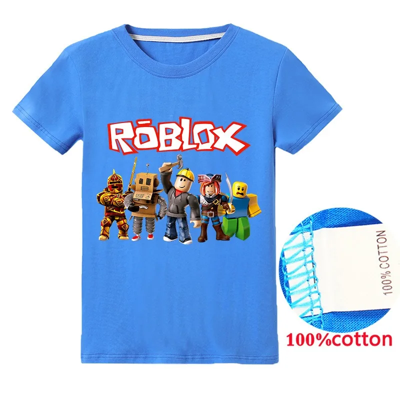 الصيف الساخن ROBLOX الإبداعية الكرتون الطباعة تي شيرت الأطفال الفتيان بارد قصيرة الأكمام قمم ملابس الصيف الاطفال الفتيان ملابس الطفل