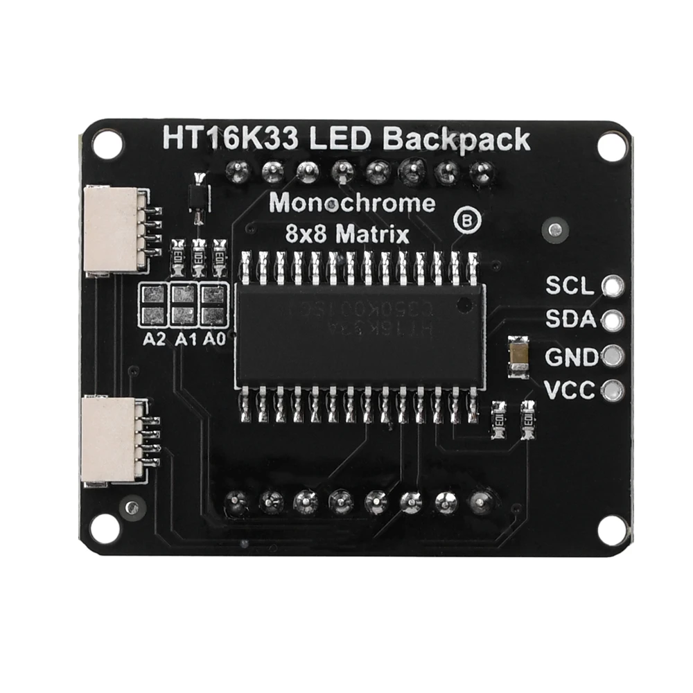 HT16K33 I2C LED driver 8X8 matrix common cathode LED dot matrix display module 4Pin bent pin red, green, white, blue, yellow