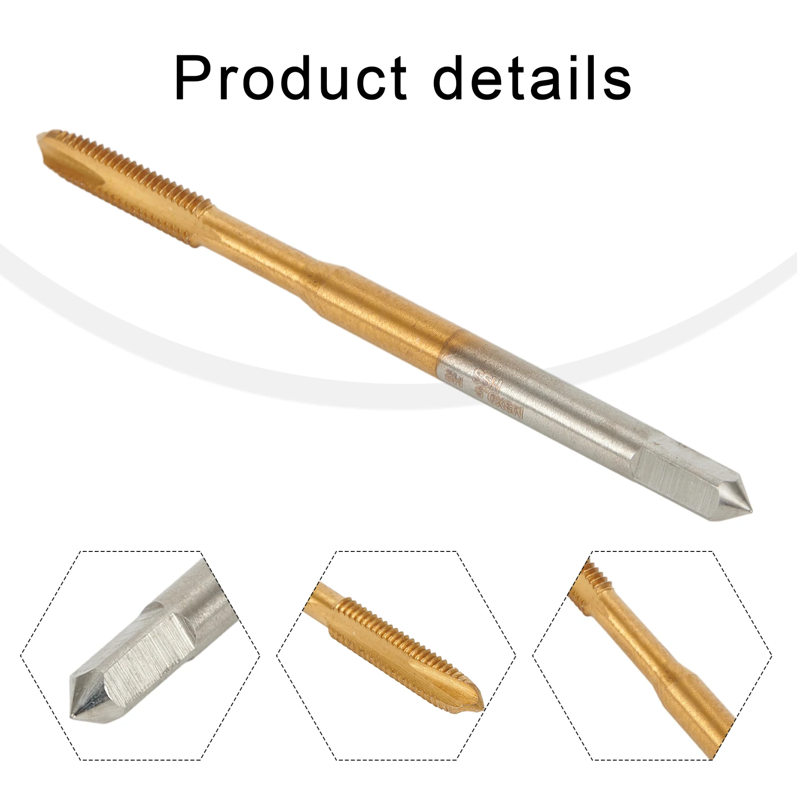 Maschio a vite con rivestimento HSS in acciaio ad alta velocità per punta da trapano con filettatura metrica a flauto dritto M2 M10 per attività di montaggio 1 pz