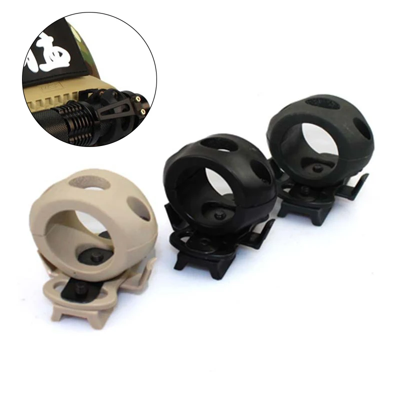 1pcs Helmet Special Lighting Flashlight Support Tactical Helmet Clamp Adaptor Outdoor Sports Cycling Headlight Holder