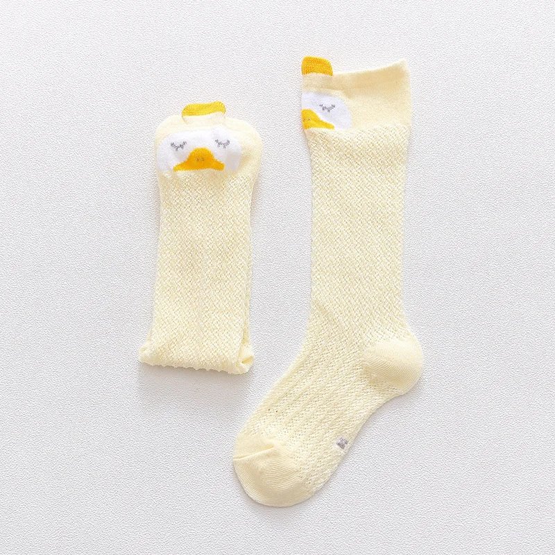 Chaussettes d'été fines en maille de coton pour enfants, bas respirants pour bébé fille, moustiquaire, dessin animé, vente en gros, 3 paires