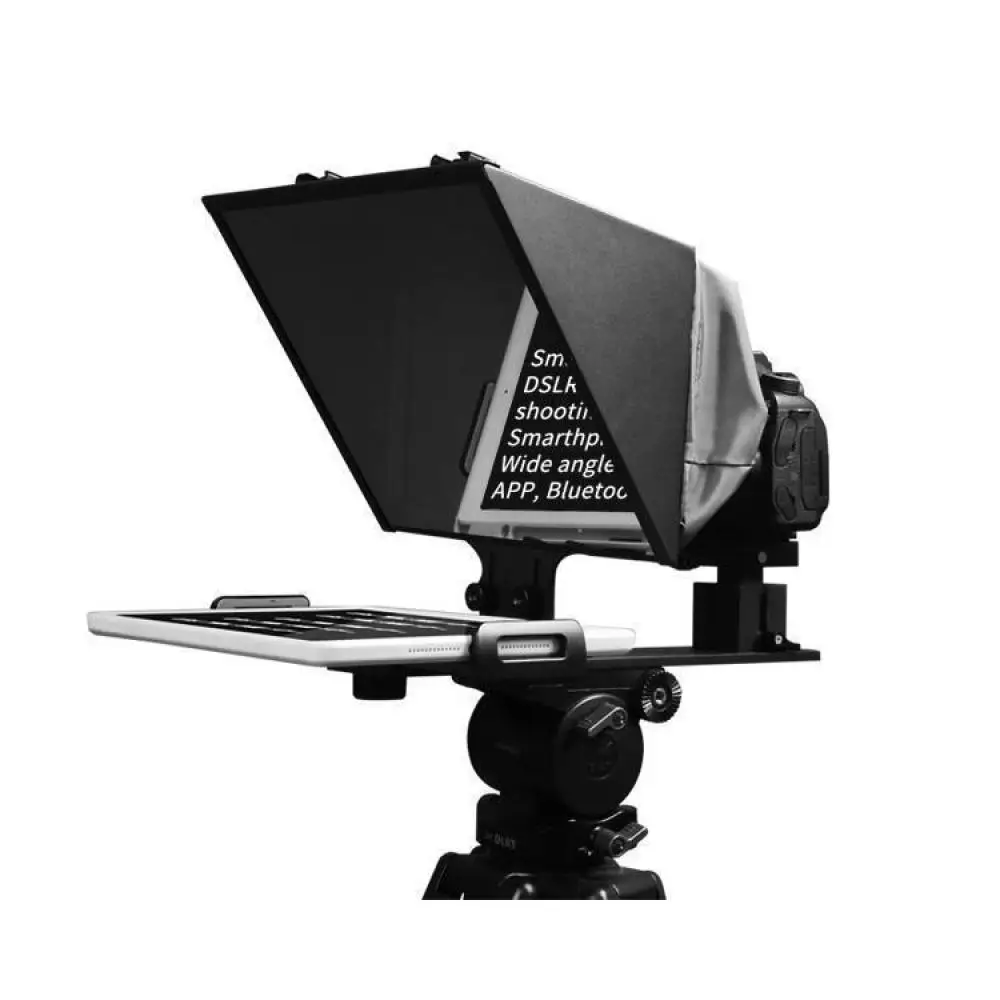 

FEELWORLD TP13A Portable Teleprompter 13" Beam Splitter 24mm Wide-Angle Bluetooth Control Dedicated APP for Phone Tablet DSLR