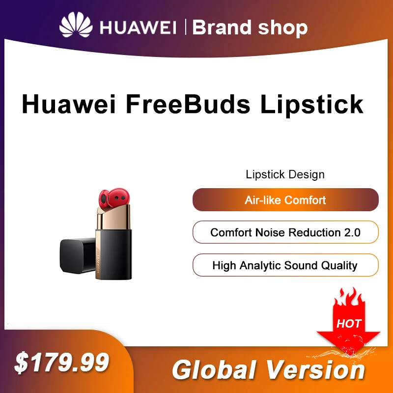 

Original HUAWEI FreeBuds Lipstick Wireless Bluetooth Headphone Lipstick Style Earphone Headset With Microphone Noise Canceling