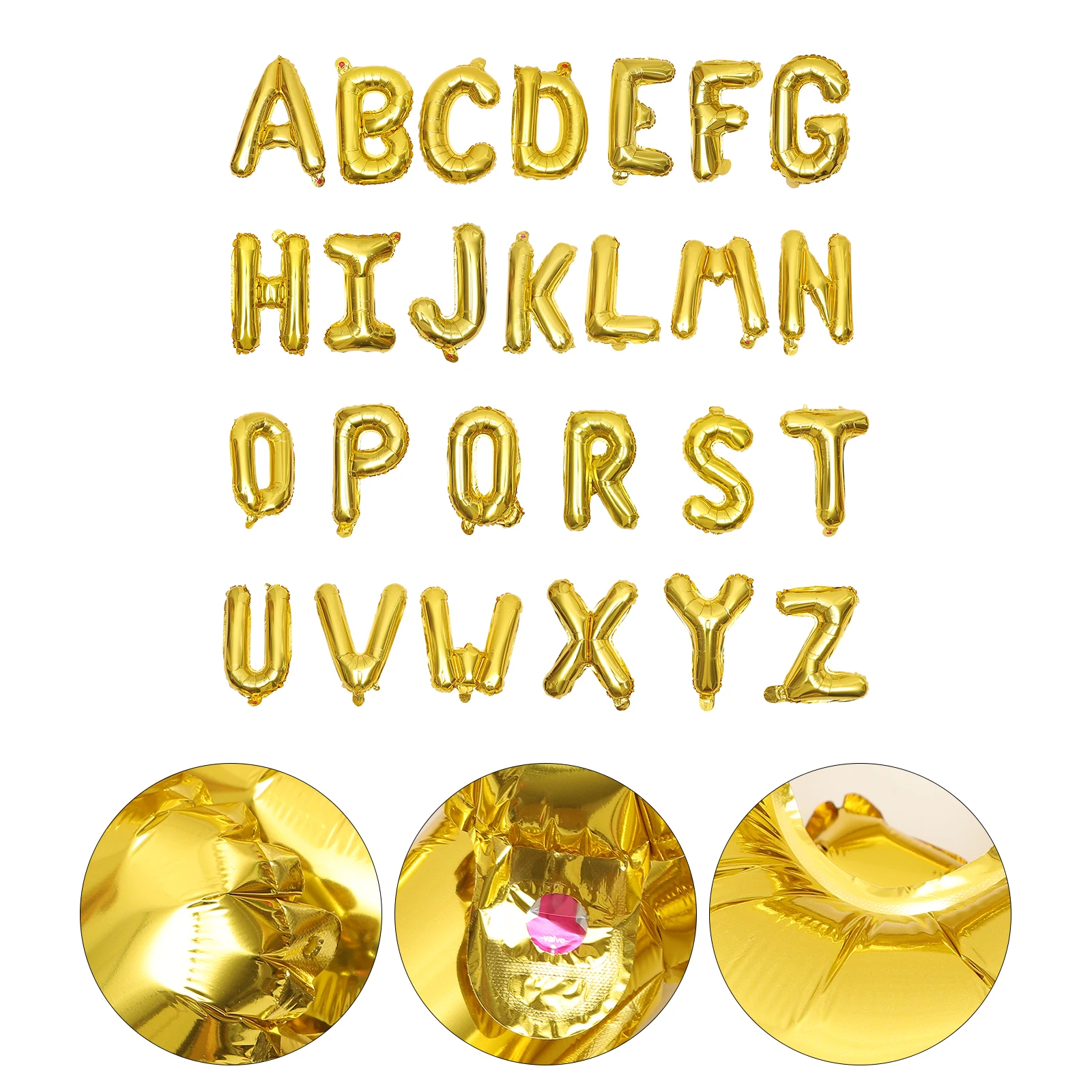 

26pcs Alphabet Balloons 16 Inch Letter Letter Foil Balloons Wedding Baby Shower Reusable Balloon Supplies