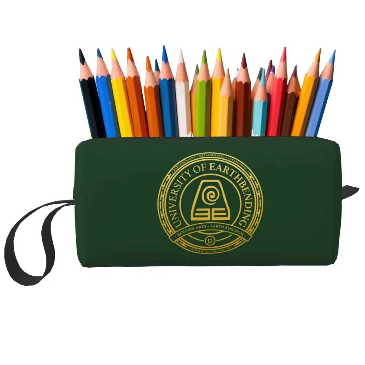 ATLA University Of Earthbending Avatar Inspired-Design Makeup BagToiletry Cosmetic Bag for Women Beauty Travel Pencil Case