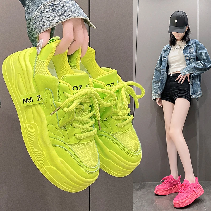 

Кроссовки на платформе, женские осенние модные звезды, персонализированная дизайнерская вулканизированная обувь, повседневная уличная обувь для бега, скейтбординга