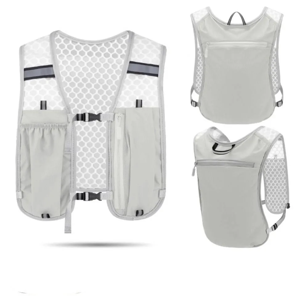 Waterproof Reflective Running Vest Pack Adjustable Breathable Running Hydration Vest Bag Multifunctional Convenient