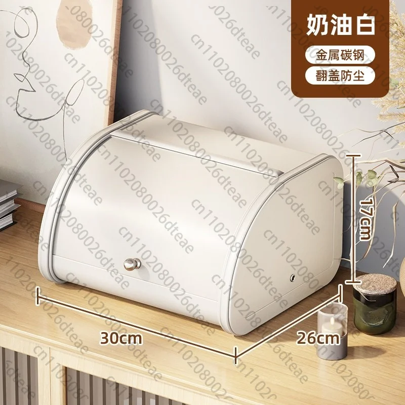 Bread Box For Kitchen Countertop Roll Top Container Small Items Organizer For Small Items Muffins Bakery Bread Kitchen