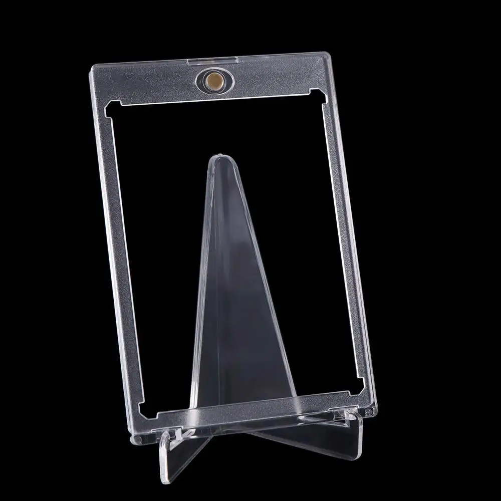 35PT Magnetic Card Holder Acrylic Clear Sports Star Cards Case UV Prevention Hard Plastic Cards Protectors Yugioh