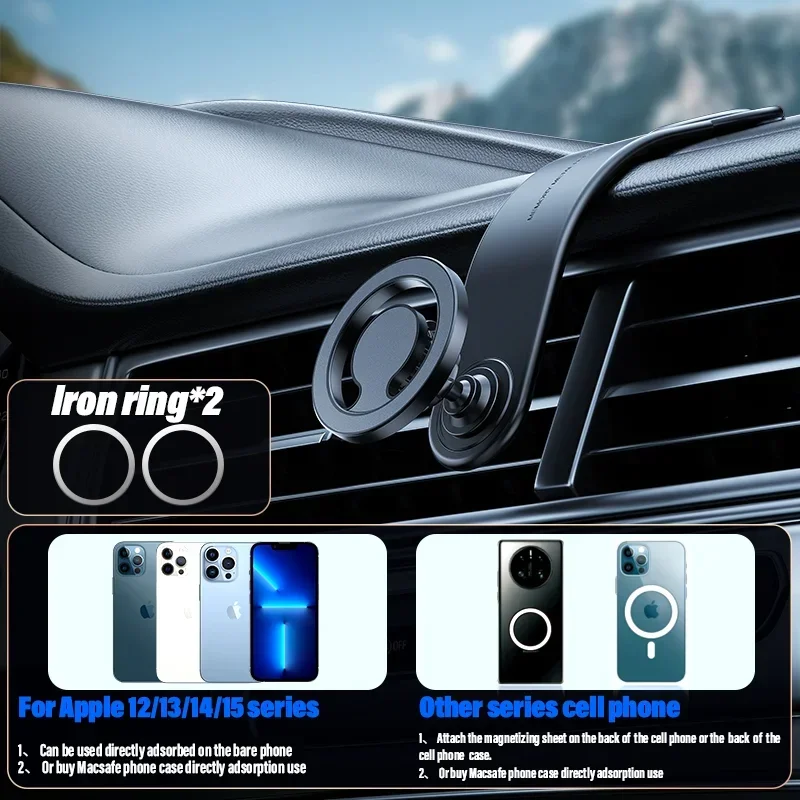 磁気自動車電話ホルダースタンドマグネットカーマウントモバイルダッシュボードブラケットサポート車内 iPhone 15 14 13 12 Samsung Huawei