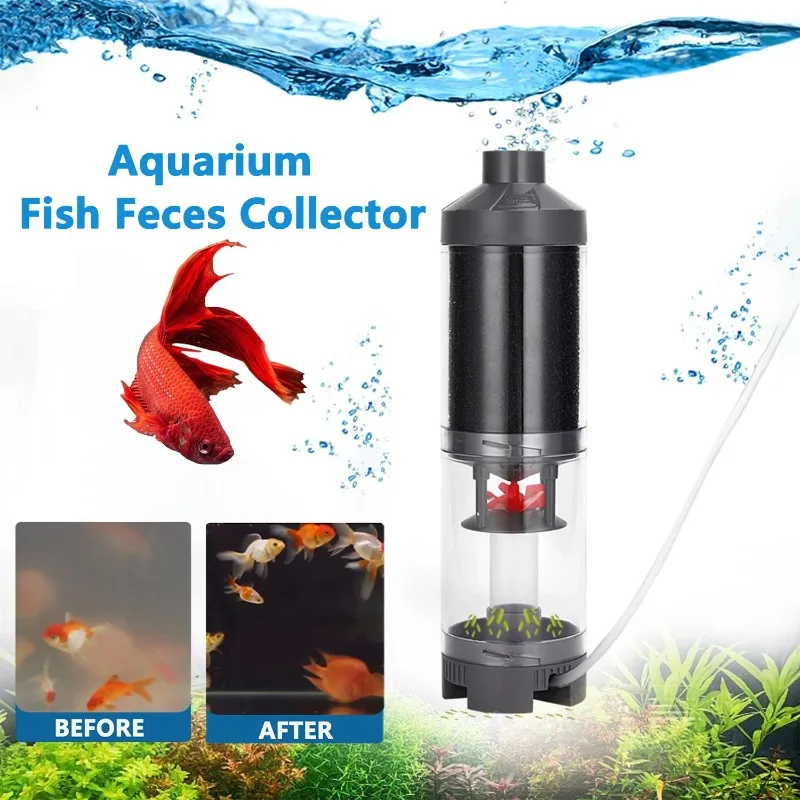 

Aquarium Fish Feces Collector Fish Poop Separator Filter Fish Manure Suction Separator Fish Tanks Automatic Cleaning Filter