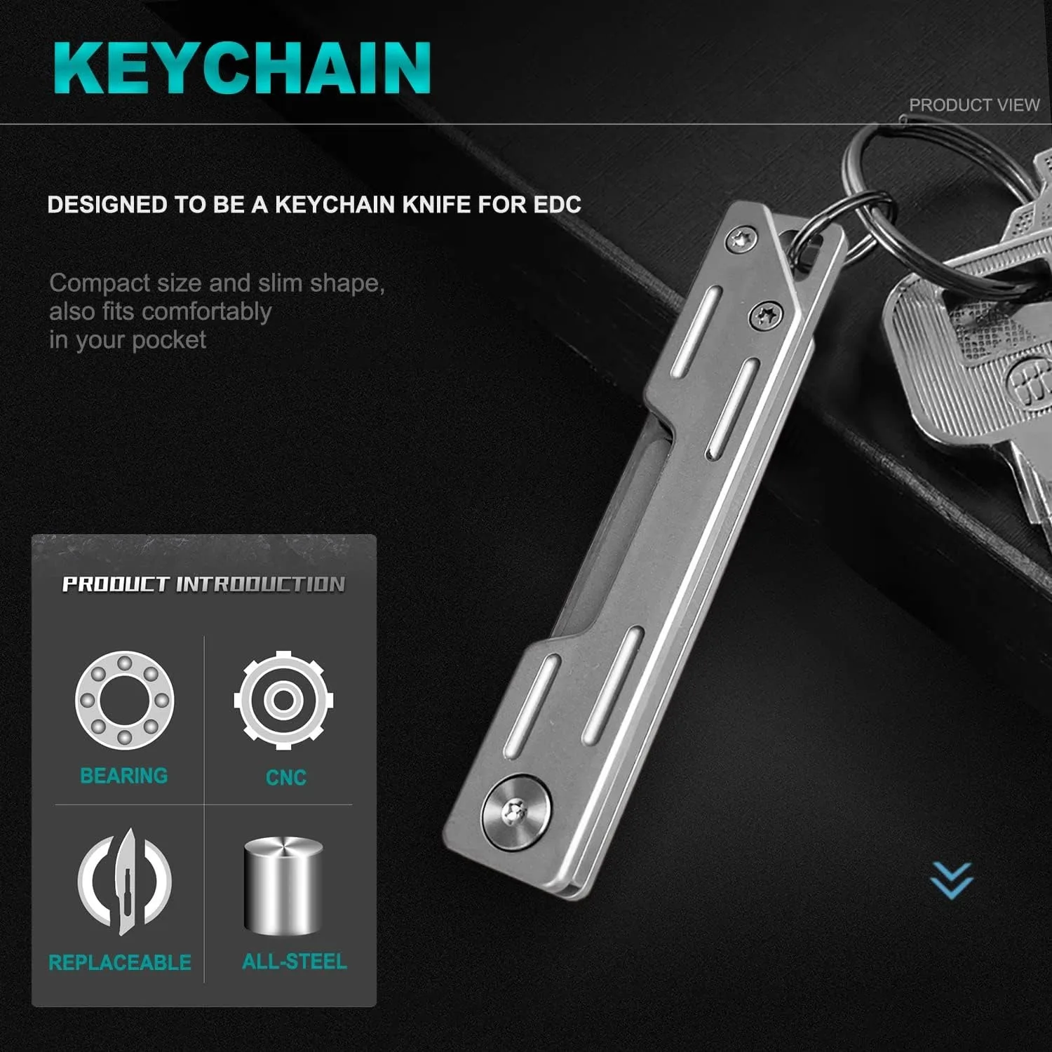 مقبض أسود أداء صغير قابل للطي تكلفة ميكانيكية مشرط سكين طبي قابل للطي EDC سكين جيب تفريغ خارجي #5